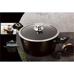 BerlingerHaus Kastról s mramorovým povrchom Shiny Black Collection 2 pokrievky, 28 cm