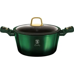 BerlingerHaus Kastrol s poklicí a titanovým povrchem Emerald Collection, 24 cm