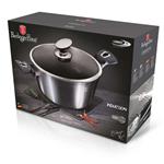 BerlingerHaus Kastrol s poklicí s mramorovým povrchem Carbon PRO Line, 30 cm