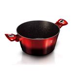 BerlingerHaus Kastról s pokrievkou s mramorovým povrchom Black Burgundy Metallic Line, 24 cm