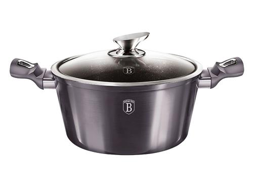 BerlingerHaus Kastról s pokrievkou s mramorovým povrchom Carbon PRO Line, 24 cm