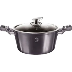 BerlingerHaus Kastról s pokrievkou s mramorovým povrchom Carbon PRO Line, 24 cm