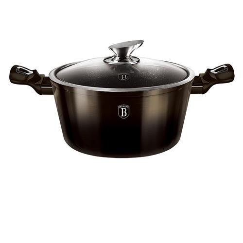 BerlingerHaus Kastrol Shiny Black Collection 2 poklice, 20 cm