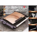 BerlingerHaus Kontaktný gril s nepriľnavým povrchom Rosegold Metallic Line, 1500W