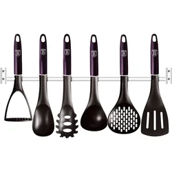 BerlingerHaus Kuchyňské náčiní s nástěnným držákem 7 ks Purple Eclipse Collection