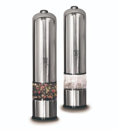 BerlingerHaus Mlýnek na pepř a sůl elektrický Carbon Metallic Line, 2 ks
