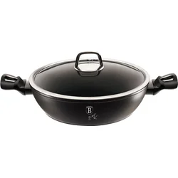 BerlingerHaus Nízký kastrol  a poklicí Black Silver Collection, 28 cm