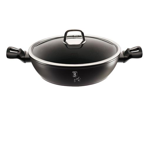 BerlingerHaus Nízky kastról s titánovým povrchom a pokrievkou Black Silver Collection, 28 cm