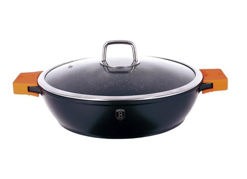 BerlingerHaus Okrúhly pekáč s mramorovým povrchom a vekom Granite Diamond Line, 32 cm