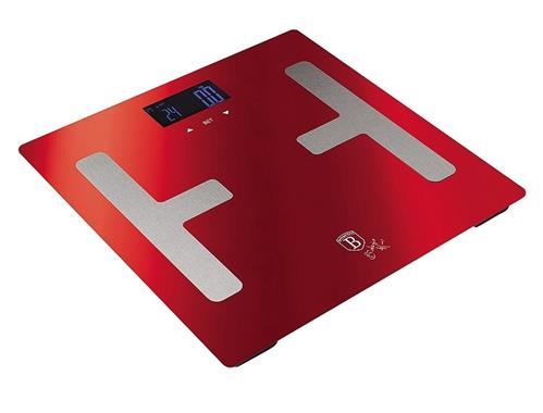 BerlingerHaus Osobní váha Smart s tělesnou analýzou 150 kg Burgundy Metallic Line