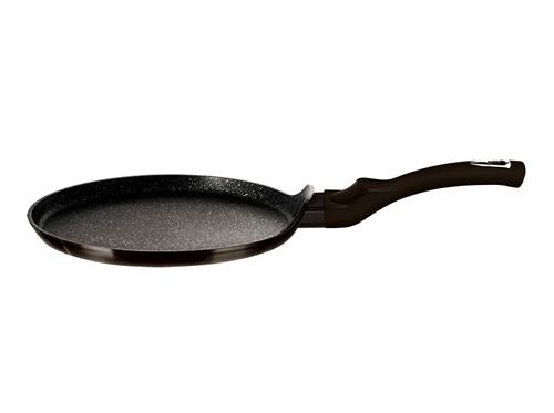 BerlingerHaus Pánev na palačinky s mramorovým povrchem Shiny Black Collection, 25 cm