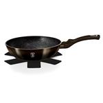 BerlingerHaus Pánev WOK s mramorovým povrchem Shiny Black Collection, 28 cm