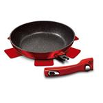 BerlingerHaus Panvica s odnímateľným vekom s rukoväťou Burgundy Metallic Line, 28 cm