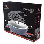 BerlingerHaus Pekáč kulatý s mramorovým povrchem s poklicí Gray Stone Touch Line, 28 cm