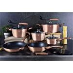 BerlingerHaus Sada 10 hrncov s mramorovým povrchom Rosegold Metallic Line