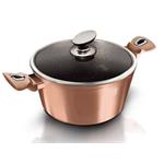 BerlingerHaus Sada hrnců s mramorovým povrchem 10 ks Rosegold Metallic Line