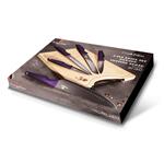 BerlingerHaus Sada nožov s nepriľnavou povrchovou úpravou, doska na krájanie 6 ks Purple Eclipse Collection