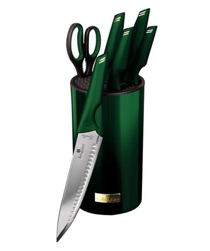 BerlingerHaus Sada nožov z nehrdzavejúcej ocele 7 ks Emerald Collection v stojane