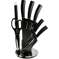 BerlingerHaus Sada nožů v nerez stojanu Black Silver Collection