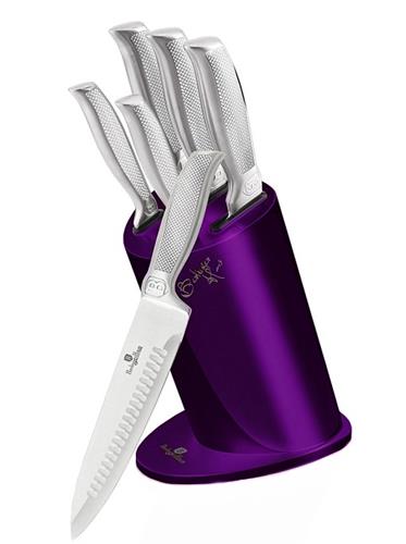 BerlingerHaus Sada nožů ve stojanu 6 ks Royal Purple Metallic Line Kikoza Collection