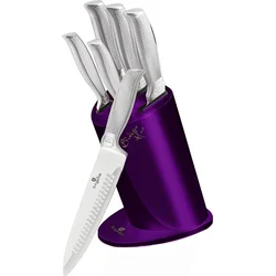BerlingerHaus Sada nožů ve stojanu 6 ks Royal Purple Metallic Line Kikoza Collection