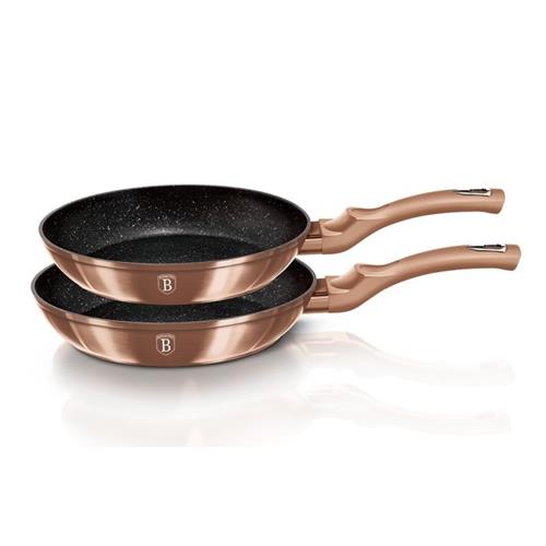 BerlingerHaus Sada panvíc 2 ks Rosegold Metallic Line