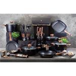 BerlingerHaus WOK panvica s mramorovým povrchom EBONY Line Rosewood, 28 cm