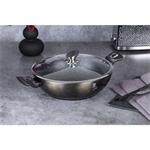 BerlingerHaus Wok panvica s pokrievkou 30 cm Shiny Black Edition