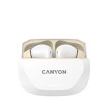Bezdrátová stereo sluchátka True wireless Hexagon 7, bílo/béžová