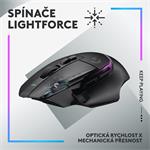 Bezdrôtová herná myš Logitech G502 X PLUS RGB, čierna