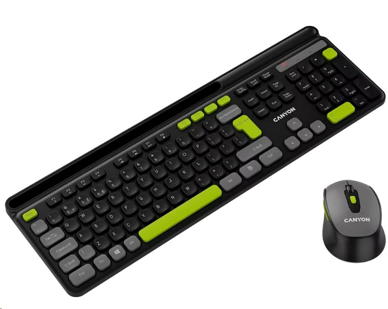 Bezdrôtová klávesnica CANYON HSET-W5 SET CS + optická myš