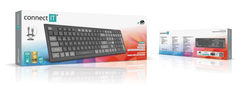 Bezdrôtová klávesnica CONNECT IT MultiDevice, rozloženie CZ + SK