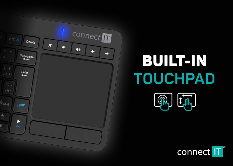 Bezdrôtová klávesnica CONNECT IT Touch + touchpad