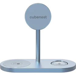 Bezdrôtová magnetická nabíjačka CubeNest 3v1 S313 Pro - Sierra Blue