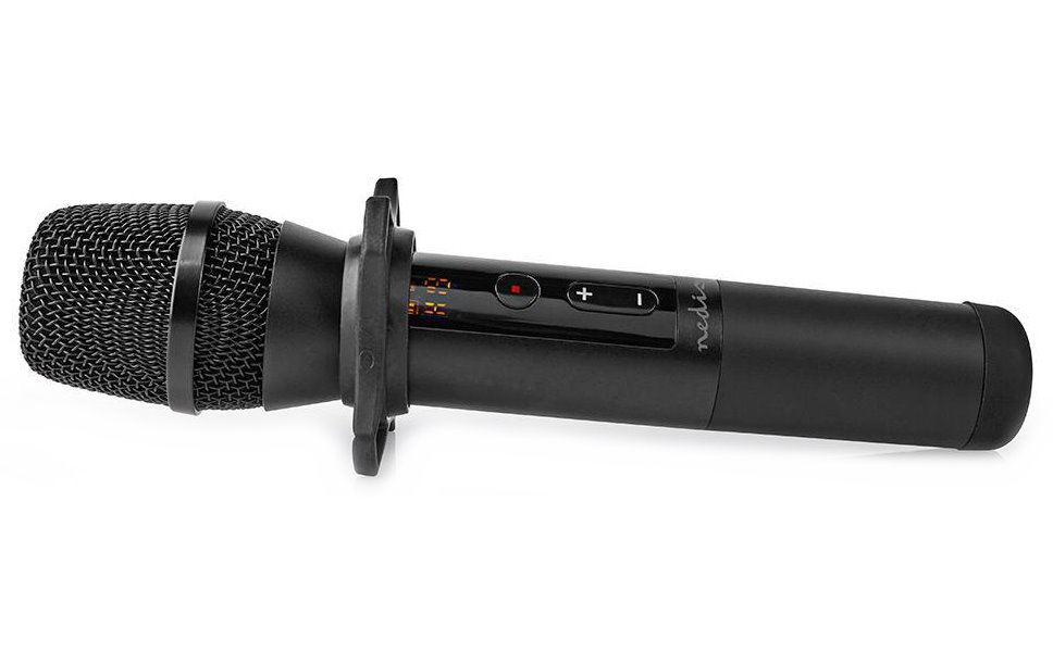 Bezdrôtová mikrofónna súprava NEDIS/ kardioida/ 1000 Ohm/ -95 dB/ ovládanie hlasitosti/ čierna