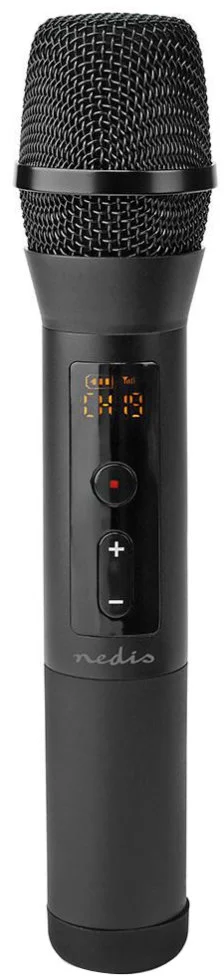 Bezdrôtová mikrofónna súprava NEDIS/ kardioida/ 1000 Ohm/ -95 dB/ ovládanie hlasitosti/ čierna