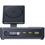 Bezdrôtová nabíjačka Baseus Nomos Qi2 140W USB, 2xUSB-C, s navíjacím káblom. USB-C/sieťový kábel 1 m čierny