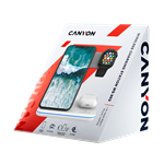 Bezdrôtová nabíjačka CANYON WS-303W,3v1,9V/2A,12V/2A,15/10/7,5/5W výstup, USB-C > USB-A, vrátane. AC adaptér, biela