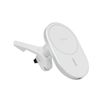 Bezdrôtová nabíjačka do auta Epico Ellipse 15 W s podporou MagSafe a adaptérom v balení - biela a strieborná