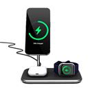 Bezdrôtová nabíjačka Epico Qi2 3v1 MagSafe - čierna