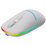 Bezdrôtová optická myš CANYON MW-22, RGB, 800/1200/1600 dpi, 4 tlačidlá, BT + 2,4 GHz, batéria 650 mAh, snehovo biela