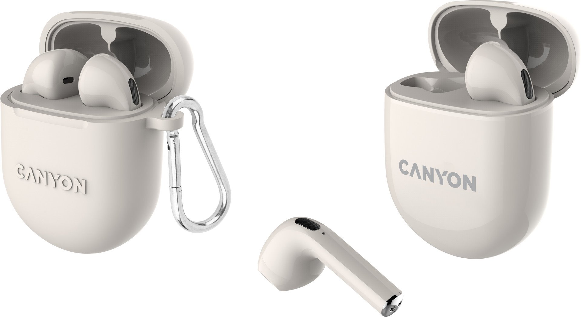 Bezdrôtové slúchadlá CANYON TWS6BE Bluetooth s mikrofónom, béžové