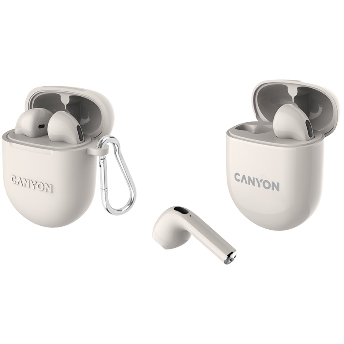Bezdrôtové slúchadlá CANYON TWS6BE Bluetooth s mikrofónom, béžové