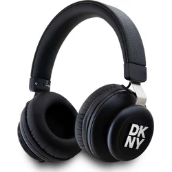 Bezdrôtové slúchadlá DKNY PU Leather Stack Logo Black
