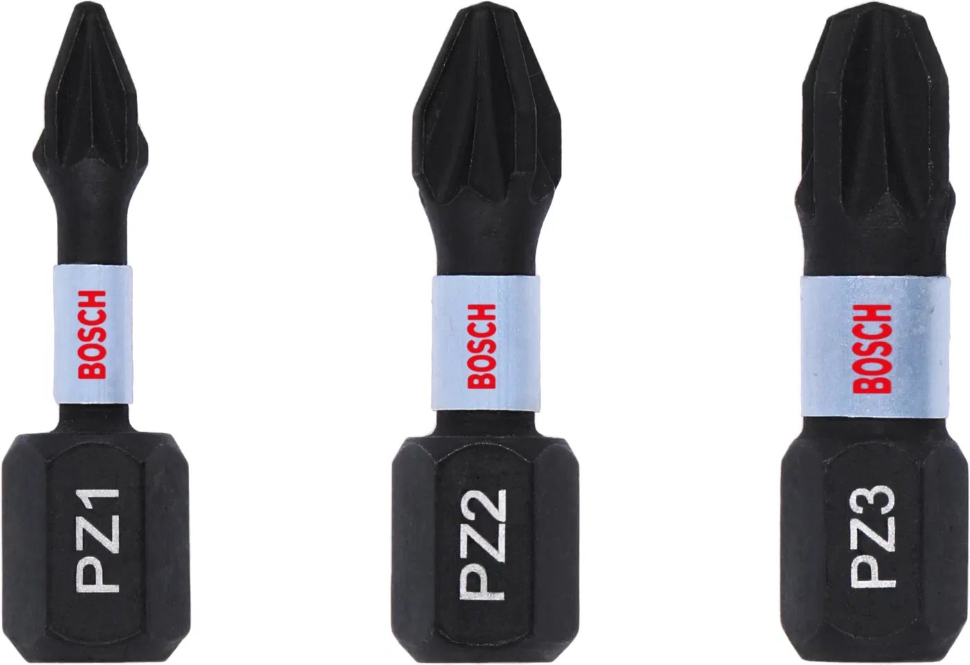 Bity BOSCH PRO PZ Impact, PZ1 × 25, PZ2 × 25, PZ3 × 25 mm, 3 ks (2.608.522.471)