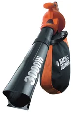 Black&Decker GW3010V Vysavač listí, 3000W, 11m3/h, funkce foukání, nastavitelná rychlost 210-290km/h, 35l koš