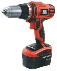 Black&Decker HP146F4BK Vrtačka aku Set, 14.4V, baterie navíc, kufřík + Stůl pracovní Black&Decker WM301