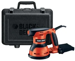 Black&Decker KA198QS Bruska excentrická, 260W, vibrace 13 000 kmit/m, systém Quick-Fit, zabudované odsávání, kufr