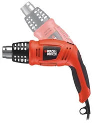 Black&Decker KX1692 Pistole horkovzdušná, 1600W, teplota od 140 do 560°C, průtok 200 až 450l/min, otočná hlavice