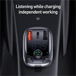 Bluetooth FM vysielač Baseus S13 v tvare T čierny